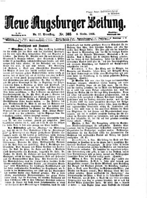 Neue Augsburger Zeitung Dienstag 6. November 1866