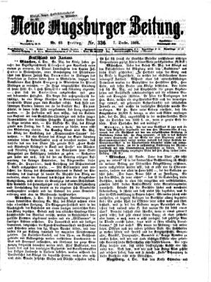 Neue Augsburger Zeitung Freitag 7. Dezember 1866
