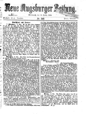 Neue Augsburger Zeitung Mittwoch 19. Dezember 1866