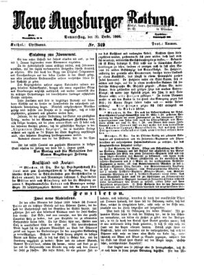 Neue Augsburger Zeitung Donnerstag 20. Dezember 1866