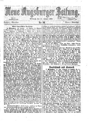 Neue Augsburger Zeitung Mittwoch 16. Januar 1867