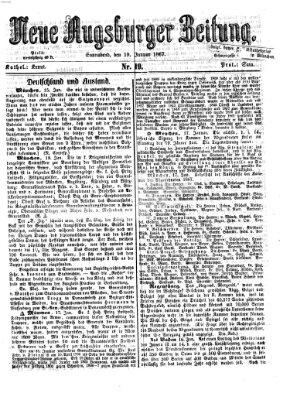 Neue Augsburger Zeitung Samstag 19. Januar 1867