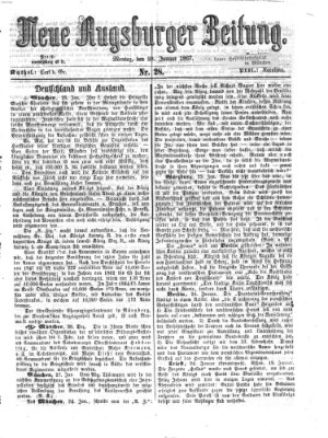 Neue Augsburger Zeitung Montag 28. Januar 1867