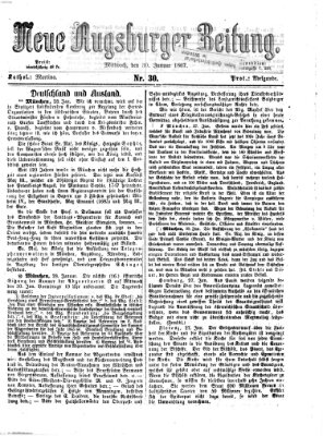 Neue Augsburger Zeitung Mittwoch 30. Januar 1867