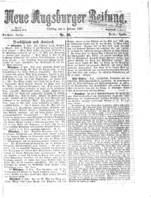 Neue Augsburger Zeitung Dienstag 5. Februar 1867