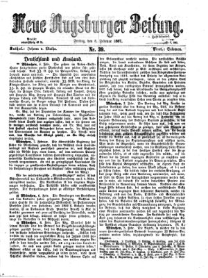 Neue Augsburger Zeitung Freitag 8. Februar 1867