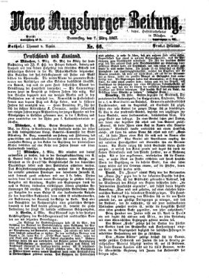Neue Augsburger Zeitung Donnerstag 7. März 1867