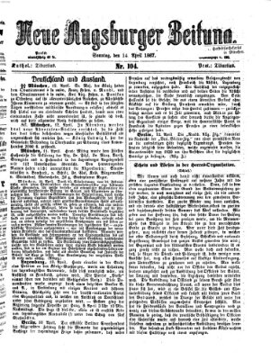 Neue Augsburger Zeitung Sonntag 14. April 1867