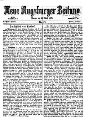 Neue Augsburger Zeitung Montag 29. April 1867