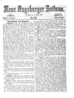 Neue Augsburger Zeitung Dienstag 21. Mai 1867