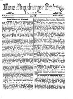 Neue Augsburger Zeitung Freitag 31. Mai 1867