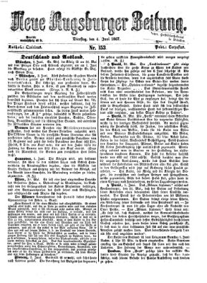 Neue Augsburger Zeitung Dienstag 4. Juni 1867