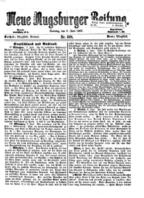 Neue Augsburger Zeitung Sonntag 9. Juni 1867