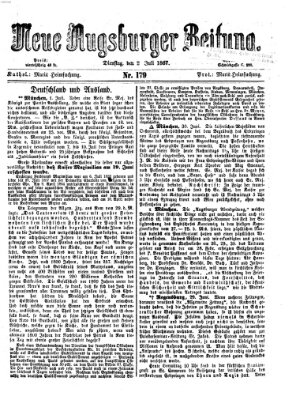 Neue Augsburger Zeitung Dienstag 2. Juli 1867