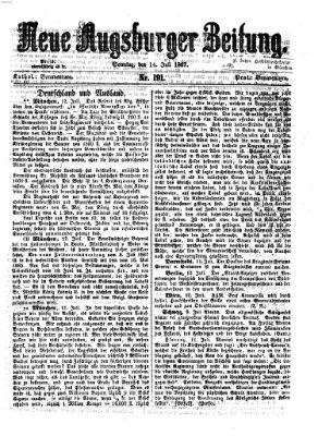 Neue Augsburger Zeitung Sonntag 14. Juli 1867