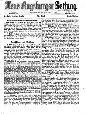 Neue Augsburger Zeitung Samstag 27. Juli 1867