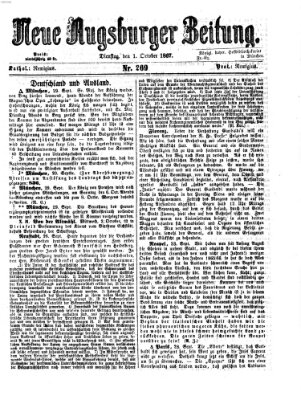 Neue Augsburger Zeitung Dienstag 1. Oktober 1867
