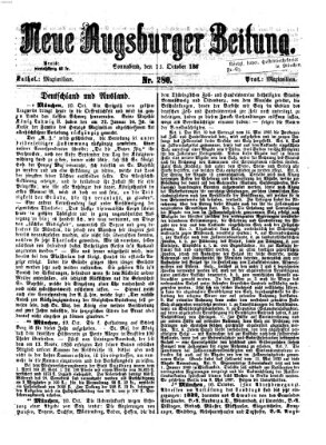 Neue Augsburger Zeitung Samstag 12. Oktober 1867