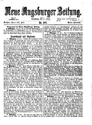 Neue Augsburger Zeitung Samstag 19. Oktober 1867