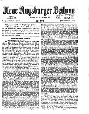 Neue Augsburger Zeitung Montag 28. Oktober 1867
