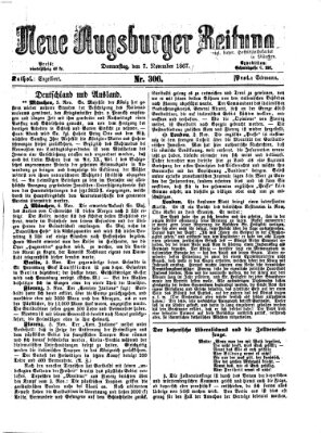 Neue Augsburger Zeitung Donnerstag 7. November 1867
