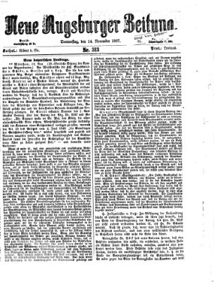 Neue Augsburger Zeitung Donnerstag 14. November 1867