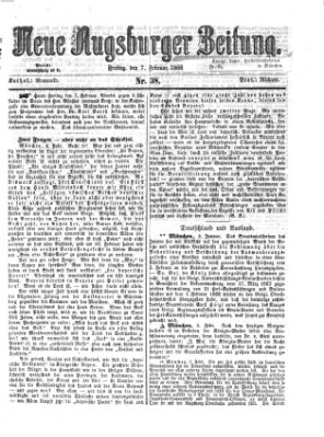 Neue Augsburger Zeitung Freitag 7. Februar 1868