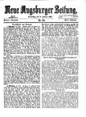 Neue Augsburger Zeitung Donnerstag 27. Februar 1868