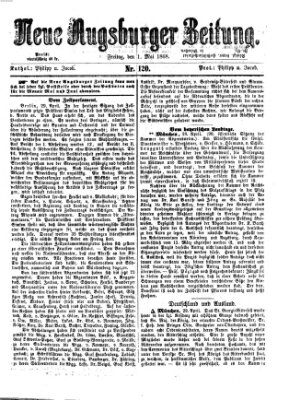 Neue Augsburger Zeitung Freitag 1. Mai 1868