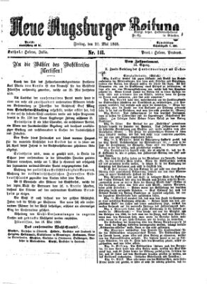 Neue Augsburger Zeitung Freitag 22. Mai 1868