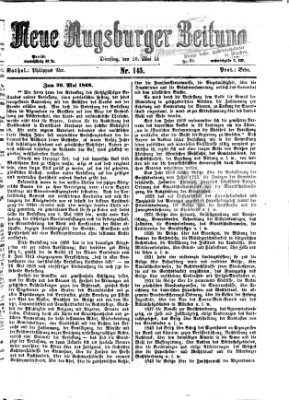 Neue Augsburger Zeitung Dienstag 26. Mai 1868