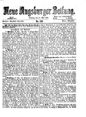 Neue Augsburger Zeitung Sonntag 31. Mai 1868