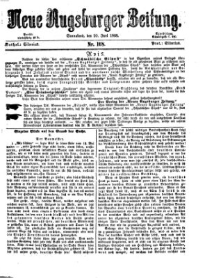 Neue Augsburger Zeitung Samstag 20. Juni 1868