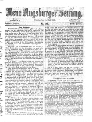 Neue Augsburger Zeitung Sonntag 12. Juli 1868