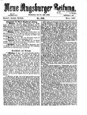 Neue Augsburger Zeitung Samstag 25. Juli 1868