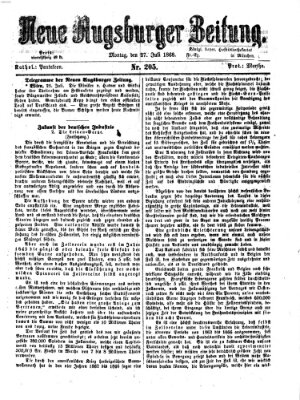 Neue Augsburger Zeitung Montag 27. Juli 1868