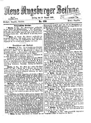 Neue Augsburger Zeitung Freitag 28. August 1868