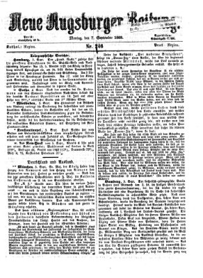 Neue Augsburger Zeitung Montag 7. September 1868