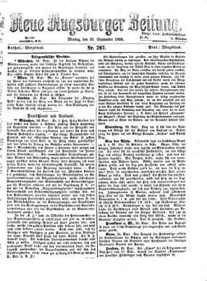 Neue Augsburger Zeitung Montag 28. September 1868