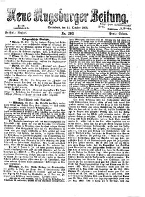 Neue Augsburger Zeitung Samstag 24. Oktober 1868