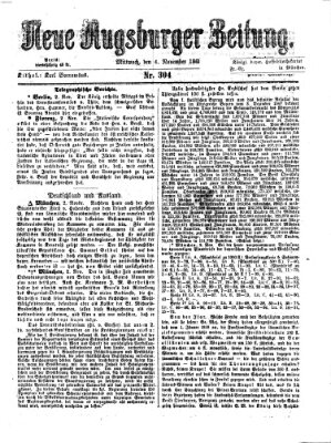Neue Augsburger Zeitung Mittwoch 4. November 1868