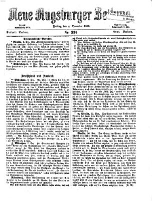 Neue Augsburger Zeitung Freitag 4. Dezember 1868