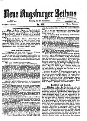 Neue Augsburger Zeitung Sonntag 20. Dezember 1868