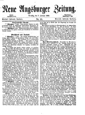 Neue Augsburger Zeitung Dienstag 9. Februar 1869