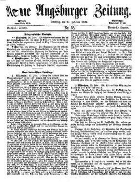 Neue Augsburger Zeitung Samstag 27. Februar 1869