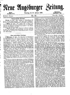 Neue Augsburger Zeitung Sonntag 28. Februar 1869