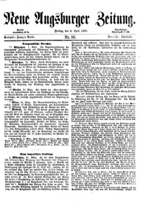 Neue Augsburger Zeitung Freitag 2. April 1869