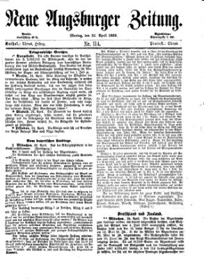 Neue Augsburger Zeitung Montag 26. April 1869
