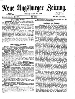 Neue Augsburger Zeitung Mittwoch 19. Mai 1869