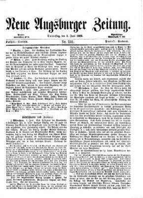 Neue Augsburger Zeitung Donnerstag 3. Juni 1869